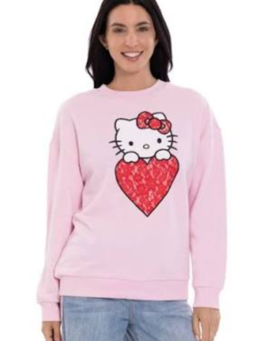 (NWT) Hello Kitty Sweatshirt with Lace Heart (Large)